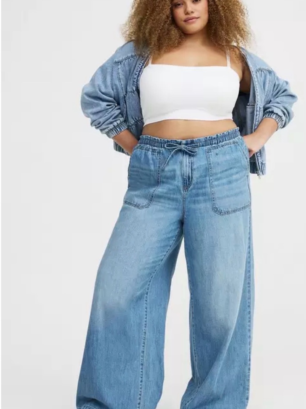 NWOT TORRID High-Rise Wide-Leg Loose Jean SIZE 18 Tall